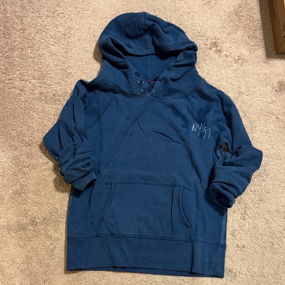 American Eagle Blue Hooded Sweatshirt
